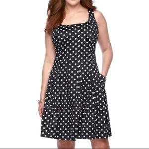 🍊Polka Dot Pinup Style Fit & Flare Dress
